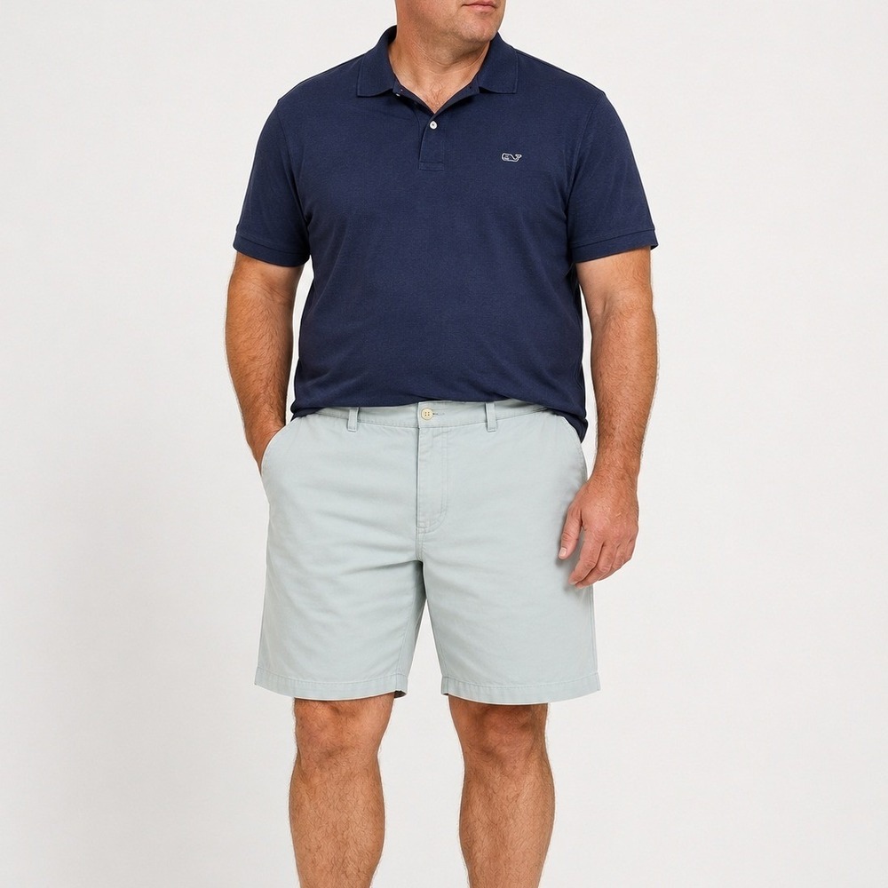 Vineyard Vines Mens Club Short Cream Cotton Twill Flat Front 1H0099 Size 38